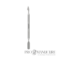 Repousse-cuticule double embout Staleks Pro Expert 30 Type 3 PE-30/3 acier inox AISI 420 manche massif repousse arrondi large et nettoyeur manucure pédicure