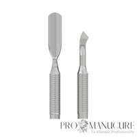 Zoom repousse arrondi large et lame courbée PE-30/4.2 Staleks Expert 30 manche massif antidérapant GOI pour cuticule épaisse et ptérygium zones courbes