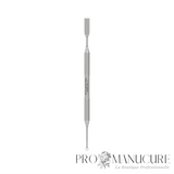 Pousseur manucure Staleks Pro Expert 51 Type 1 PE-51/1 double embout pousseur plat rectangulaire et anneau acier AISI 420 manche cannelé pour manucure pédicure professionnelle