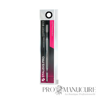 Pack - Pousseur manucure Staleks Pro Expert 51 Type 1 PE-51/1 double embout pousseur plat rectangulaire et anneau acier AISI 420 manche cannelé pour manucure pédicure professionnelle