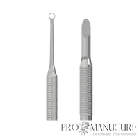 Zoom repousse biseauté et anneau ring PE-51/2 Staleks Expert 51 manche cannelé molette polissage GOI pour cuticule ptérygium manucure russe