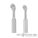 Zoom double repousse arrondi courbé large et étroit PE-52/1 Staleks Expert 52 manche plat encoches polissage GOI pour cuticule toutes morphologies d'ongles