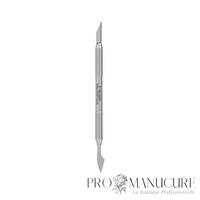 Repousse-cuticule double embout Staleks Pro Expert 90 Type 3 PE-90/3 acier inox AISI 304 manche cannelé repousse arrondi large nettoyeur manucure pédicure