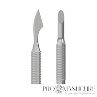 Zoom double embout repousse arrondi large et nettoyeur PE-90/3 Staleks Expert 90 manche cannelé polissage GOI pour cuticule bord libre ongle professionnel