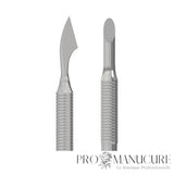 Zoom double embout repousse arrondi large et nettoyeur PE-90/3 Staleks Expert 90 manche cannelé polissage GOI pour cuticule bord libre ongle professionnel