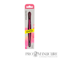 Whole - Pousseur cuticules Staleks Pro UNIQ 11 Type 1 PQ-11/1 Gummy manche silicone hypoallergénique double embout plat droit et anneau pour manucure pédicure professionnelle