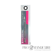 Pack - Repousse-cuticule double embout Staleks Pro Smart 50 Type 2 PS-50/2 acier inoxydable repousse arrondi et lame droite manucure pédicure professionnelle