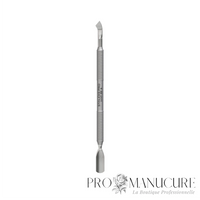 Repousse-cuticule double embout Staleks Pro Smart 50 Type 6 PS-50/6 acier inoxydable repousse arrondi et lame plate coudée manucure pédicure professionnelle