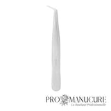Pince à épiler sourcils Staleks Pro Expert 10 Type 12 TE-10/12 bords étroits longs courbés acier AISI 420 pour correction localisée et poils incarnés