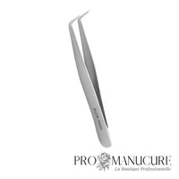 Zoom pince Staleks TE-10/12 forme curved partie active courbée affûtage manuel pour ligne supérieure sourcil et duvet esthétique professionnelle
