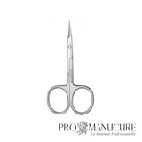 Ciseaux à cuticules Staleks Pro Expert 11 Type 1 SE-11/1 spécial gauchères lame 18 mm courbure classique manches allongés acier inoxydable pour manucure professionnelle