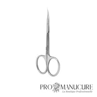 Ciseaux à cuticule pour gauchers Staleks Pro Expert 11 Type 3 SE-11/3 acier inox AISI 420 lames étroites 18mm manches allongés manucure professionnelle
