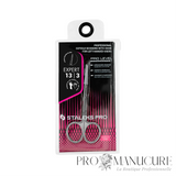 Pack - Ciseaux cuticules Staleks Pro Expert 13 Type 3 SE-13/3 spécial gauchères pointe en crochet brevetée lame 21 mm acier inoxydable pour manucure professionnelle
