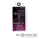 Pack - Ciseaux à cuticules Staleks Pro Expert 20 Type 2 SE-20/2 lames effilées tapered manches à courbure unique ergonomique acier inoxydable pour manucure professionnelle