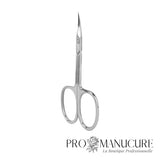 Ciseaux à cuticules Staleks Pro Expert 22 Type 1 SE-22/1 lame 21 mm courbure classique manches à courbure unique acier AISI 420 pour manucure professionnelle