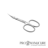 Ciseaux à cuticules Staleks Pro Expert 22 Type 1 SE-22/1 lame 21 mm courbure classique manches à courbure unique acier AISI 420 pour manucure professionnelle