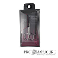 Pack - Ciseaux à cuticules Staleks Pro Expert 22 Type 1 SE-22/1 lame 21 mm courbure classique manches à courbure unique acier AISI 420 pour manucure professionnelle