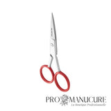 Large - Ciseaux sourcils Staleks Pro Expert 30 Type 1 SE-30/1 modelage sourcils lames droites allongées pointes émoussées sécurisées manches colorés acier inoxydable pour esthétique professionnelle