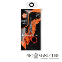 Pack - Ciseaux sourcils Staleks Pro Expert 30 Type 1 SE-30/1 modelage sourcils lames droites allongées pointes émoussées sécurisées manches colorés acier inoxydable pour esthétique professionnelle
