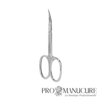 Ciseaux à cuticule Staleks Pro Expert 50 Type 1 SE-50/1 acier inoxydable lames courbées larges manches droits courts affûtés sous microscope manucure professionnelle