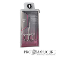 Pack - Ciseaux à cuticule Staleks Pro Expert 50 Type 1 SE-50/1 acier inoxydable lames courbées larges manches droits courts affûtés sous microscope manucure professionnelle