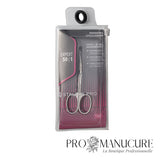 Pack - Ciseaux à cuticule Staleks Pro Expert 50 Type 1 SE-50/1 acier inoxydable lames courbées larges manches droits courts affûtés sous microscope manucure professionnelle