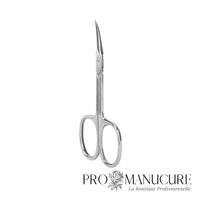 Ciseaux à cuticule Staleks Pro Expert 50 Type 2 SE-50/2 acier inoxydable lames courbées 21mm manches droits courts affûtés sous microscope manucure professionnelle