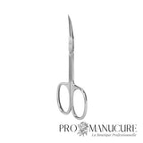 Ciseaux à cuticule Staleks Pro Expert 50 Type 2 SE-50/2 acier inoxydable lames courbées 21mm manches droits courts affûtés sous microscope manucure professionnelle