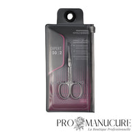 Pack - Ciseaux à cuticule Staleks Pro Expert 50 Type 2 SE-50/2 acier inoxydable lames courbées 21mm manches droits courts affûtés sous microscope manucure professionnelle