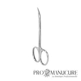 Ciseaux à cuticule Staleks Pro Expert 50 Type 3 SE-50/3 acier inoxydable lames étroites courbées manches droits courts affûtés sous microscope manucure professionnelle
