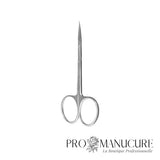 Ciseaux à cuticule avec crochet Staleks Pro Expert 51 Type 3 SE-51/3 acier inoxydable lames effilées 23mm manches droits allongés manucure russe professionnelle