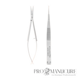 Micro-ciseaux Staleks Pro Expert 90 Type 2 SE-90/2 modelage sourcils manches allongés tweezers-style lame 15 mm acier AISI 420 pour esthétique professionnelle