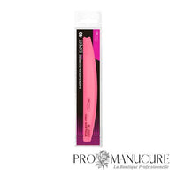 Pack - Base-lime biseautée croissant Staleks Pro Expert 40 SPBE-40 plastique rose 162x25mm pour limes jetables DFE-40 manucure professionnelle