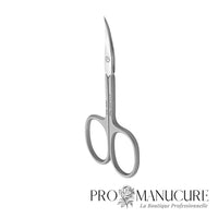 Ciseaux à cuticule Staleks Pro Smart 22 Type 1 SS-22/1 acier inoxydable lames droites étroites 24mm manches longueur moyenne satinés manucure professionnelle