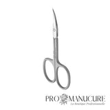 Ciseaux à cuticule Staleks Pro Smart 22 Type 1 SS-22/1 acier inoxydable lames droites étroites 24mm manches longueur moyenne satinés manucure professionnelle