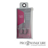 Pack - Ciseaux à cuticule Staleks Pro Smart 22 Type 1 SS-22/1 acier inoxydable lames droites étroites 24mm manches longueur moyenne satinés manucure professionnelle