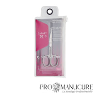 Pack - Ciseaux manucure pédicure Staleks Pro Smart 30 Type 1 SS-30/1 acier inoxydable lames larges courbées anneaux classiques pour cuticule et ongle naturel