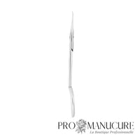 Ciseaux à cuticules Premium Staleks Pro Exclusive 22 Type 1 SX-22/1m Magnolia gravé manches allongés lame 24 mm pointes étroites acier AISI 440 pour manucure professionnelle haut de gamme
