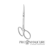 Large - Ciseaux à cuticules Premium Staleks Pro Exclusive 22 Type 1 SX-22/1m Magnolia gravé manches allongés lame 24 mm pointes étroites acier AISI 440 pour manucure professionnelle haut de gamme
