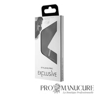 Pack - Ciseaux à cuticules Premium Staleks Pro Exclusive 22 Type 1 SX-22/1m Magnolia gravé manches allongés lame 24 mm pointes étroites acier AISI 440 pour manucure professionnelle haut de gamme
