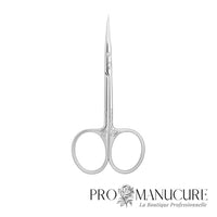 Ciseaux à cuticules Premium Staleks Pro Exclusive 22 Type 1 SX-22/1m Magnolia gravé manches allongés lame 24 mm pointes étroites acier AISI 440 pour manucure professionnelle haut de gamme
