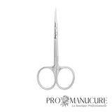 Ciseaux à cuticules Premium Staleks Pro Exclusive 22 Type 1 SX-22/1m Magnolia gravé manches allongés lame 24 mm pointes étroites acier AISI 440 pour manucure professionnelle haut de gamme