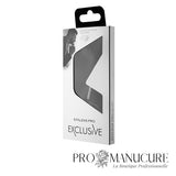 Pack - Ciseaux à cuticules Premium Staleks Pro Exclusive 22 Type 1 SX-22/1m Magnolia gravé manches allongés lame 24 mm pointes étroites acier AISI 440 pour manucure professionnelle haut de gamme