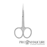 Ciseaux à cuticules Premium Staleks Pro Exclusive 23 Type 2 SX-23/2m Magnolia gravé pointe en crochet lame 21 mm manches courts droits acier AISI 440 pour manucure professionnelle haut de gamme