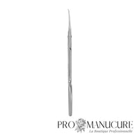 Ciseaux à cuticules Premium Staleks Pro Exclusive 23 Type 2 SX-23/2m Magnolia gravé pointe en crochet lame 21 mm manches courts droits acier AISI 440 pour manucure professionnelle haut de gamme