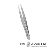 Zoom bords droits étroits 0,1mm pince TE-10/2 Staleks Expert 10 poignées standard satinées pour épilation précise sourcils fins cabine beauté
