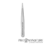Large - Pince à épiler sourcils Staleks Pro Expert 10 Type 4 TE-10/4 biseau étroit 0,1 mm surface mate anti-reflet acier AISI 420 pour sourcils fins étroits professionnelle