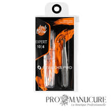 Pack - Pince à épiler sourcils Staleks Pro Expert 10 Type 4 TE-10/4 biseau étroit 0,1 mm surface mate anti-reflet acier AISI 420 pour sourcils fins étroits professionnelle