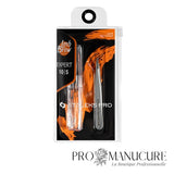 Pack - Pince à épiler sourcils Staleks Pro Expert 10 Type 5 TE-10/5 pointes effilées point 0,1 mm acier AISI 420 pour correction localisée et poils incarnés esthétique professionnelle