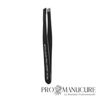 Pince à épiler sourcils large biseautée Staleks Pro Expert 11 Type 3 TE-11/3B poignées noir acier inox correction sourcils épais
